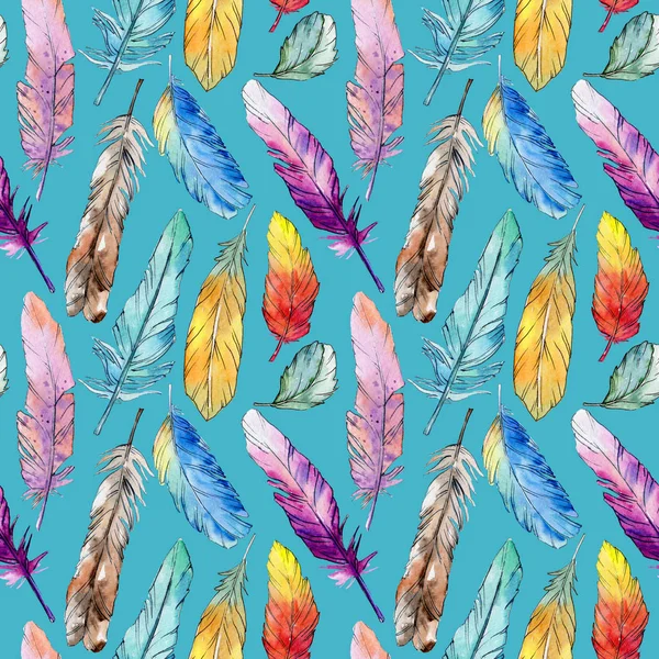 Suluboya kuş tüyü desen Wing.