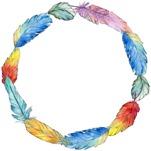 Suluboya kuş tüyü çelenk Wing.