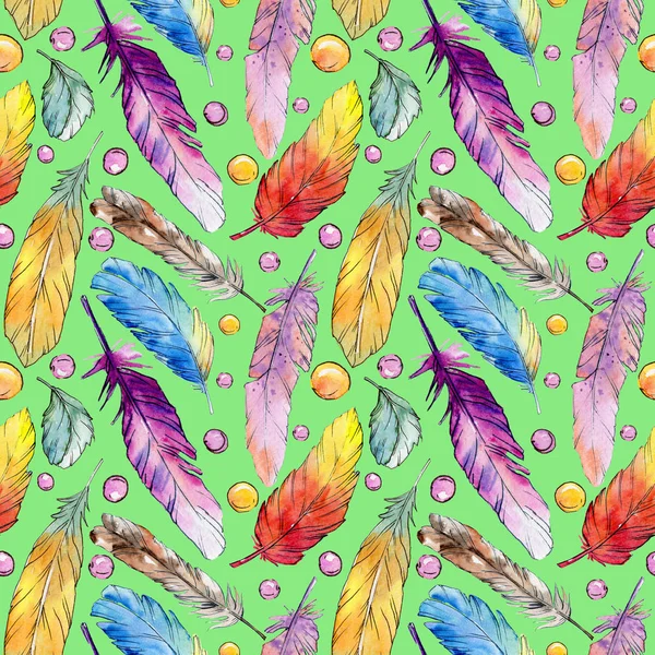 Suluboya kuş tüyü desen Wing.