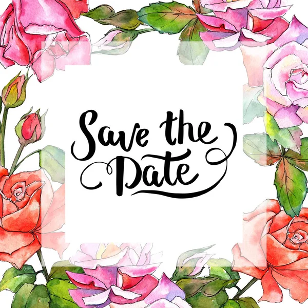 Gül çiçekli çerçeve