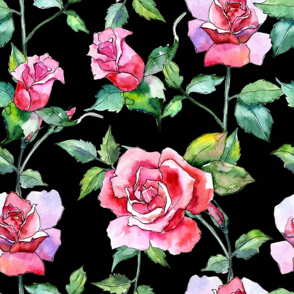 Kır çiçeği gül çiçek deseni suluboya tarzında.