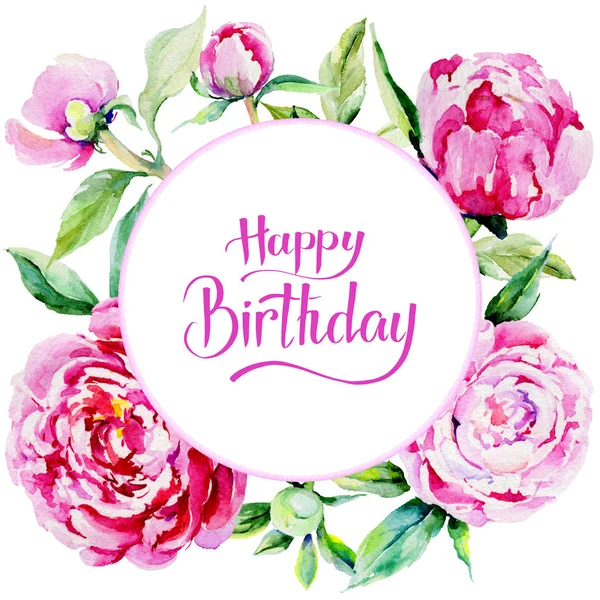 Kır çiçeği Şakayık çiçeği çerçeve suluboya tarzında.