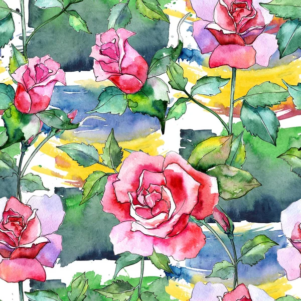 Kır çiçeği gül çiçek deseni suluboya tarzında.