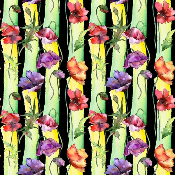Wildflower MAK kwiatki w stylu przypominającym akwarele. — Zdjęcie stockowe