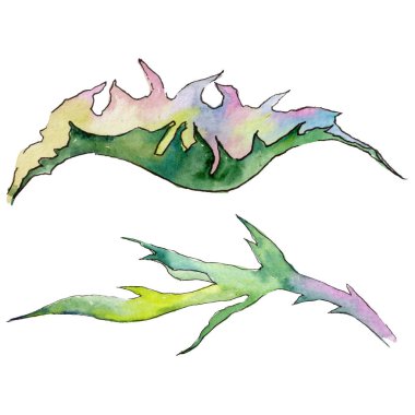 Kır çiçeği thistle çiçek izole bir suluboya tarzında.