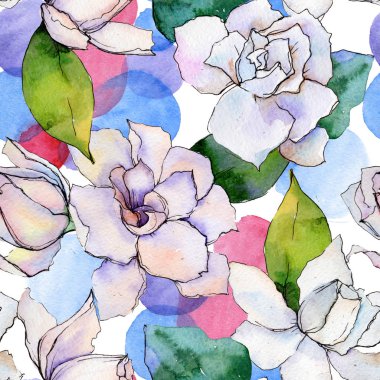 Kır çiçeği gerbera çiçek deseni suluboya tarzında.