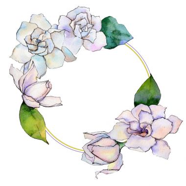 Kır çiçeği gerbera çiçek çelenk suluboya tarzında.