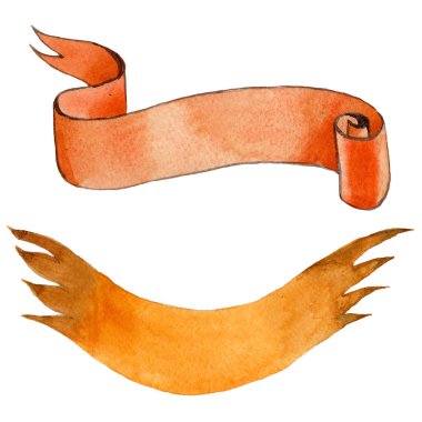 Suluboya tatil renkli şerit yay illüstrasyon tebrik.