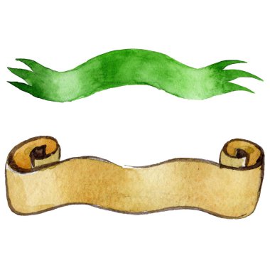 Suluboya tatil renkli şerit yay illüstrasyon tebrik.