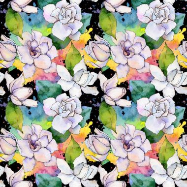 Kır çiçeği gerbera çiçek deseni suluboya tarzında.