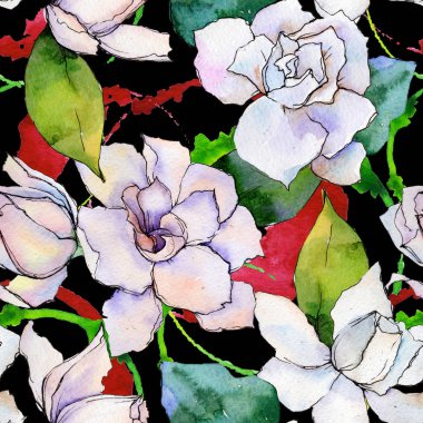 Kır çiçeği gerbera çiçek deseni suluboya tarzında.