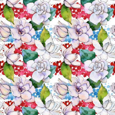 Kır çiçeği gerbera çiçek deseni suluboya tarzında.