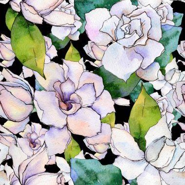 Kır çiçeği gerbera çiçek deseni suluboya tarzında.