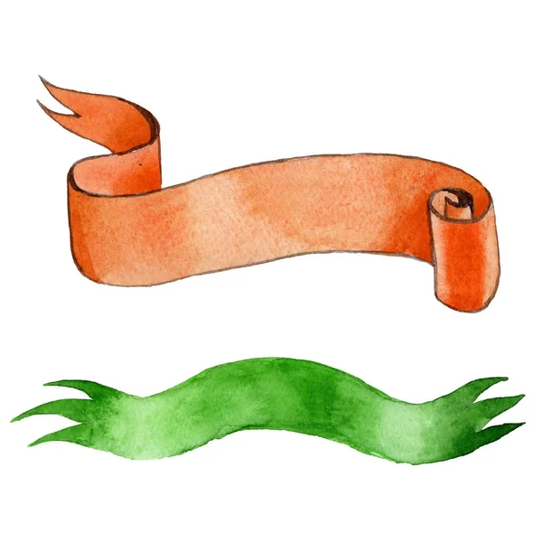 Acuarelă vacanță colorat panglică arc salut ilustrare . — Fotografie, imagine de stoc
