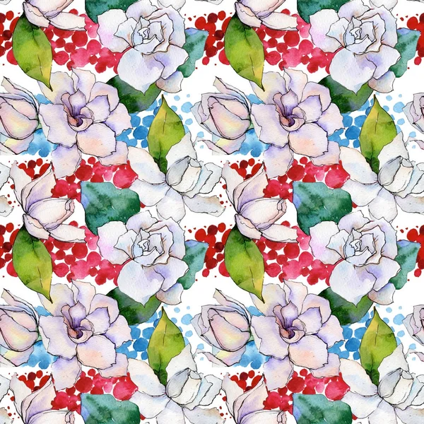 수채화 스타일에 야생화 gerbera 꽃 패턴. — 스톡 사진