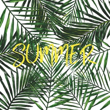 Tropikal Hawaii desen bir suluboya tarzında bırakır..