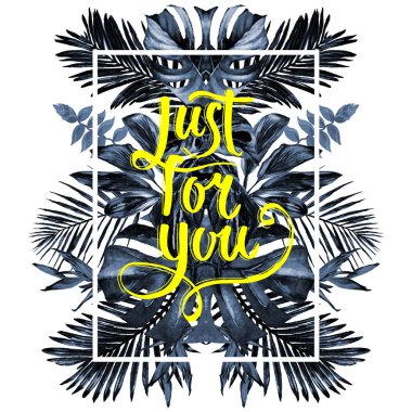 Tropikal Hawaii izole bir suluboya tarzında bırakır.