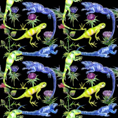 Egzotik Iguanas desen 
