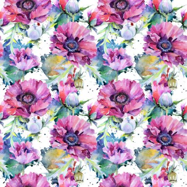 Poppy veldboeket patroon