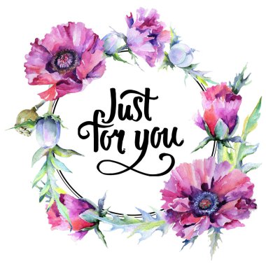 Haşhaş çiçek çelenk