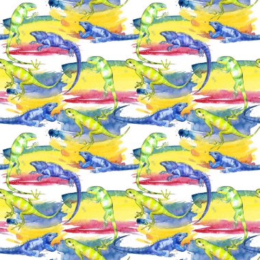 Egzotik Iguanas desen 