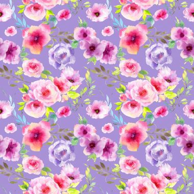 Eustoma çiçek deseni 