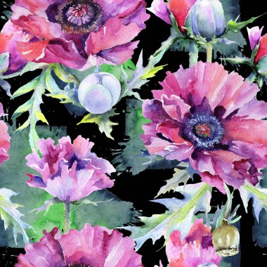 Poppy veldboeket patroon