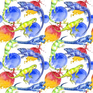 Egzotik Iguanas desen 