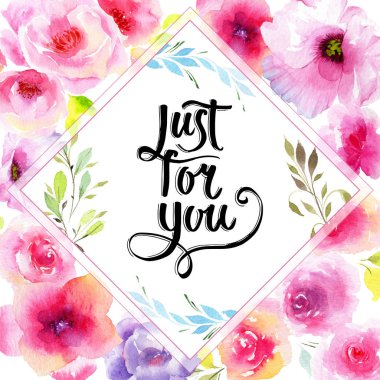 Eustoma çiçekli çerçeve 