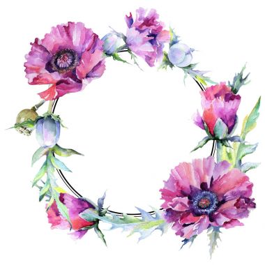 Haşhaş çiçek çelenk