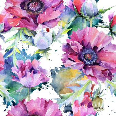 Poppy veldboeket patroon