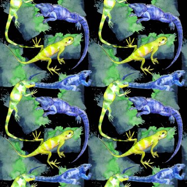 Egzotik Iguanas desen 