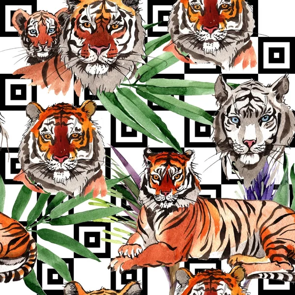 Екзотичні тигри візерунком — стокове фото
