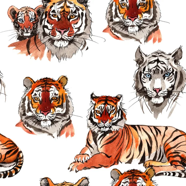 Exotic tigers pattern — Stock Photo, Image