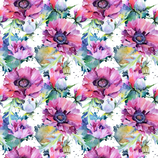 Poppy flowers pattern