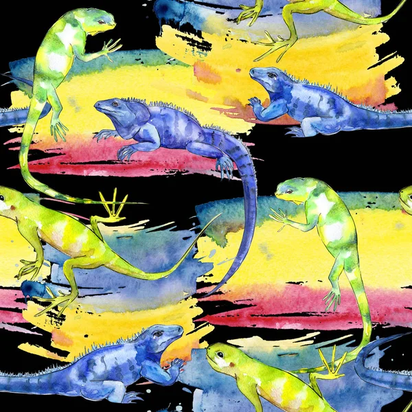 Exotic iguanas pattern — Stock Photo, Image