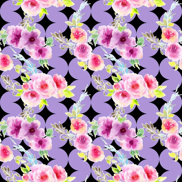 Eustoma flowers pattern