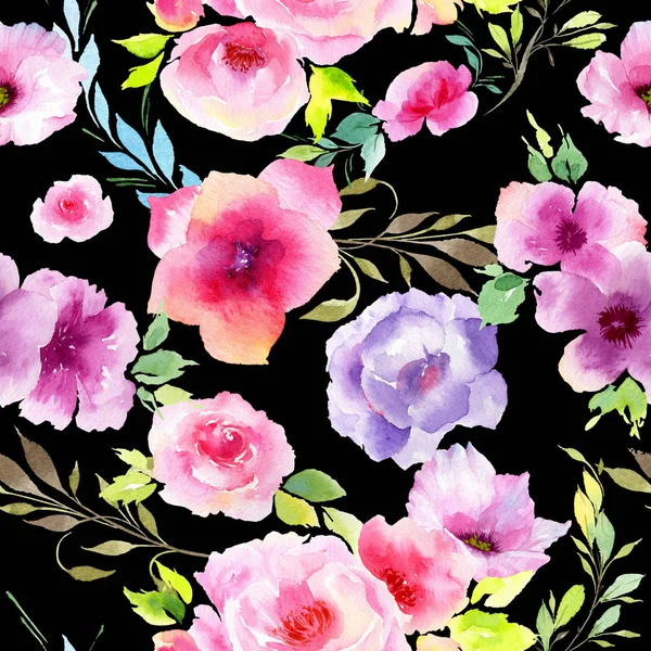 Eustoma kwiatów wzór — Zdjęcie stockowe