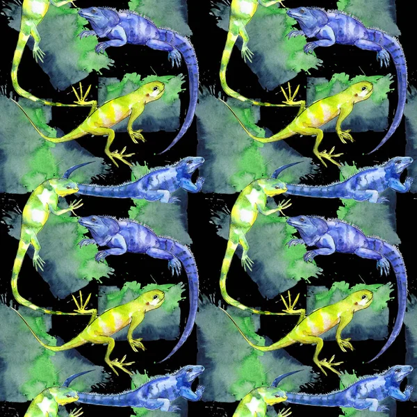 Exotic iguanas pattern — Stock Photo, Image