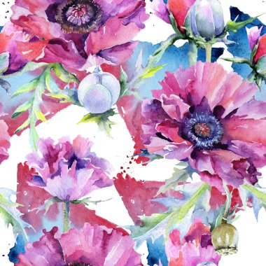 Poppy veldboeket patroon