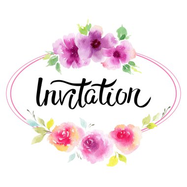 Eustoma çiçekli çerçeve 