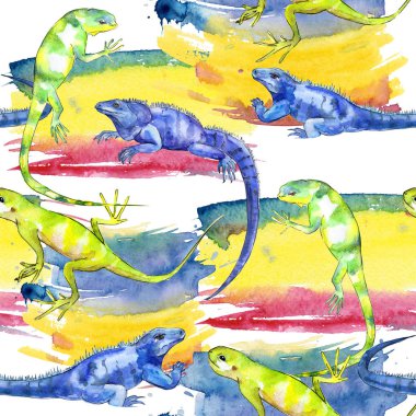 Egzotik Iguanas desen 