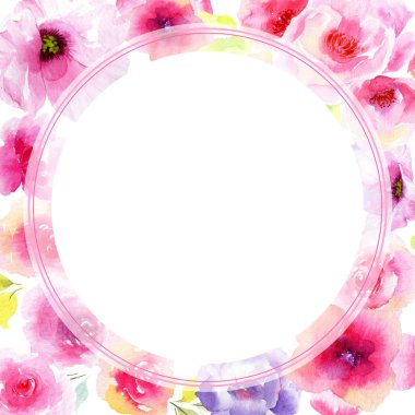 Eustoma çiçekli çerçeve 