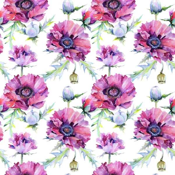 양 귀 비 꽃 패턴 — 스톡 사진