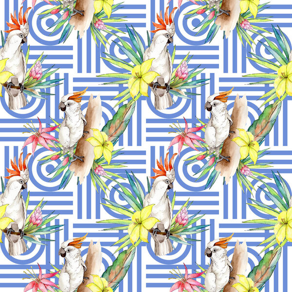 Тропические растения Гавайев в акварельном стиле
.