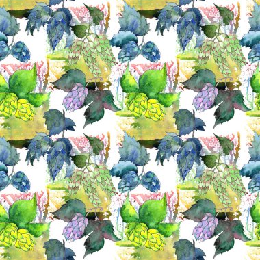 Kır çiçeği atlama çiçek deseni suluboya tarzında.