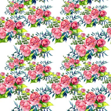 Kır çiçeği buketi desen suluboya tarzında.