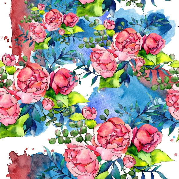Wildflower boeket patroon in een aquarel stijl. — Stockfoto