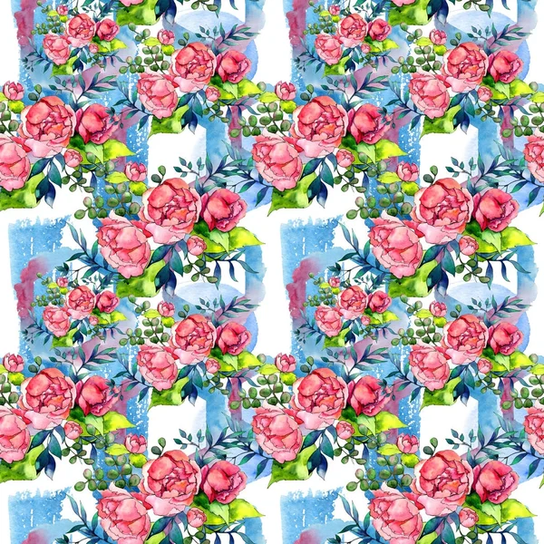 Kır çiçeği buketi desen suluboya tarzında.