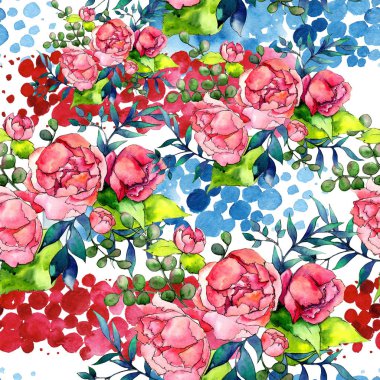 Kır çiçeği buketi desen suluboya tarzında.